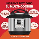 Instant Pot DUO MINI 3L 7-in-1 Electric Pressure Cooker Black Silver view 2