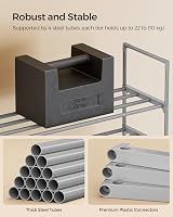 SONGMICS 2-Tier Shoe Rack Storage Organizer Grey 8-10 Pairs 30x92x34 cm view 5