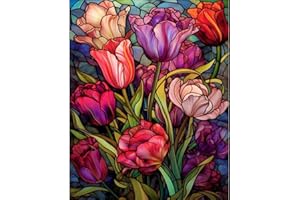 xackcme Paint by Numbers for Adults Flowers-Flower Paint by Number on Canvas Without Frame,DIY Floral Oil Painting for Gift Home Wall Decor(16x20inch)