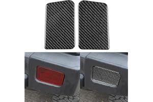 NVCNX Car Rear Bumper Tail Light Cover Decal Compatible with Hummer H2 2003-2007 Carbon Fiber Exterior Trim Accessories Black