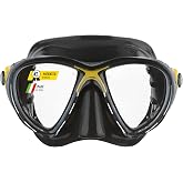 Cressi Scuba Diving Masks with Inclined Tear Drop Lenses for More Downward Visibility , Air and Eyes Evolution: Made in Italy
