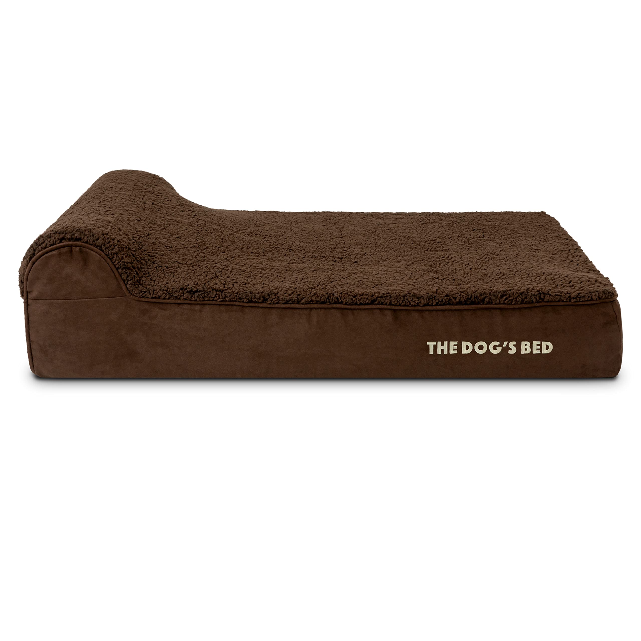 The Dog’s Bed Cover – Replacement Cover, Brown Plush, Large, 15cm