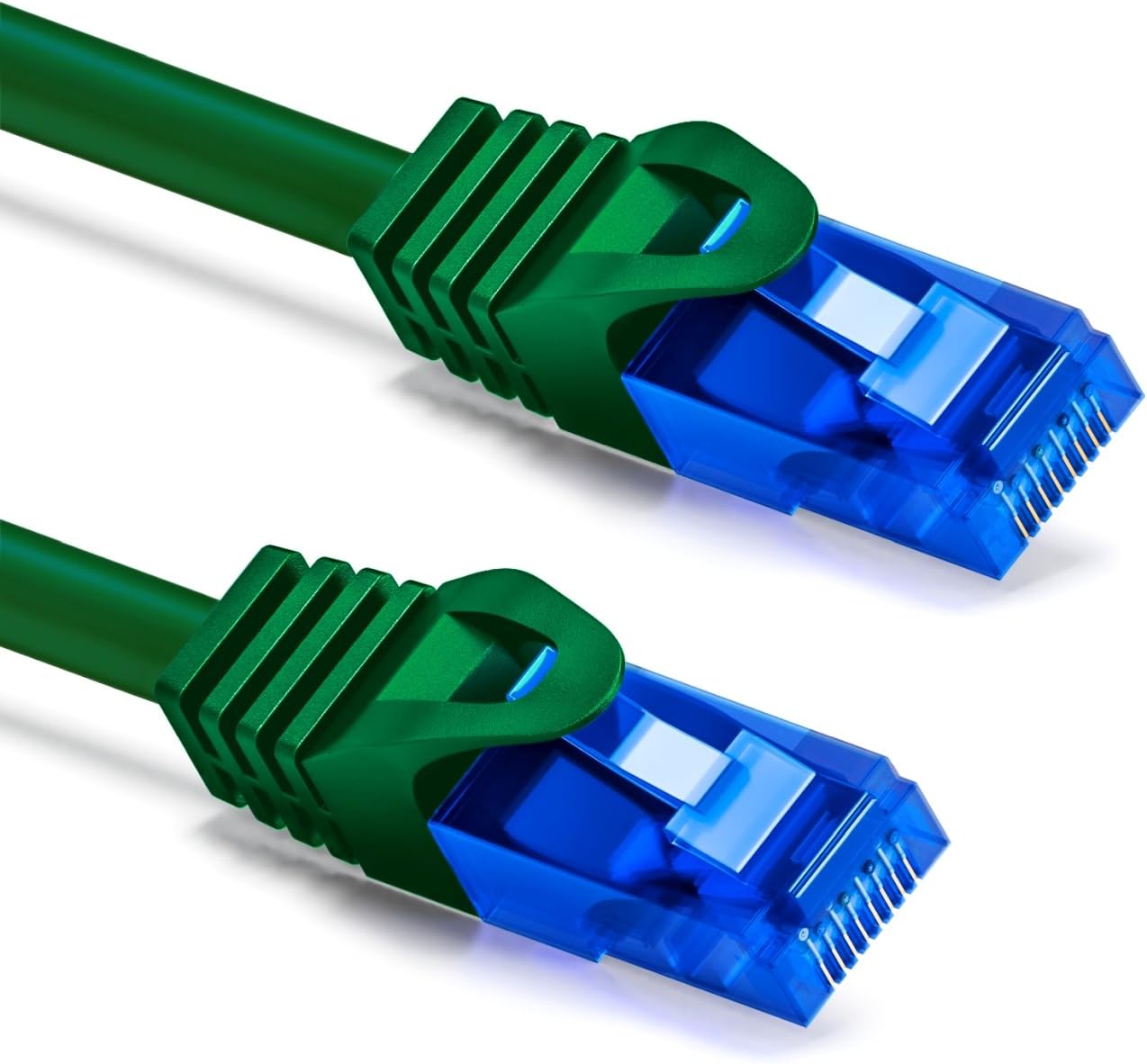 deleyCON 0.5m (1.64 ft.) CAT.6 Ethernet Gigabit LAN Network Cable RJ45 CAT6 Patch Cable Compatible to CAT.5 CAT.5e CAT.6a Cat.7 - Green - Image 3