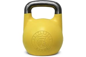 Kettlebell Kings Competition Kettlebells Weight (33mm handle) 4-32 KG | Hand weights Workout Gym Equipment & Strength training sets for Women & Men | Weights set for Home Gym