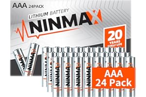 NINMAX Lithium Triple A Batteries, 1.5V 1350mAh Longest Lasting AAA Batteries 24 Pack, Not AA, Non-Rechargeable