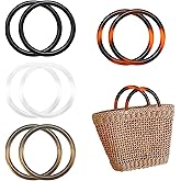 Funstreet 8 Pack 4.3inch Round Purse Handles for Crochet Bags, Purse Making Supplies, Bag Handles, Asas para Bolsas de Crochet, Purse Handle for Handbags