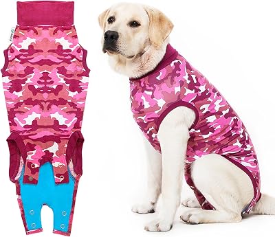 Suitical Recovery Suit Dog Medium Pink Camouflage