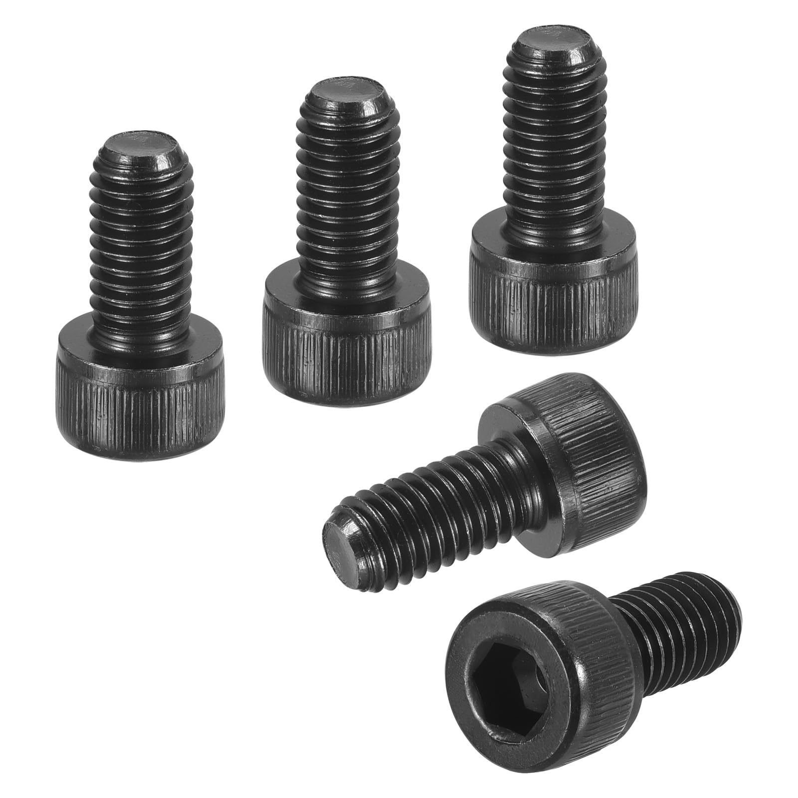 DTGN M8-1.25x16 Socket Head Cap Screws Bolts - 40Pack - Good for Road Bicycle, Mountain Bike, Auto, Motorcycle - Carbon Steel Hex Head Metric Screws, Black