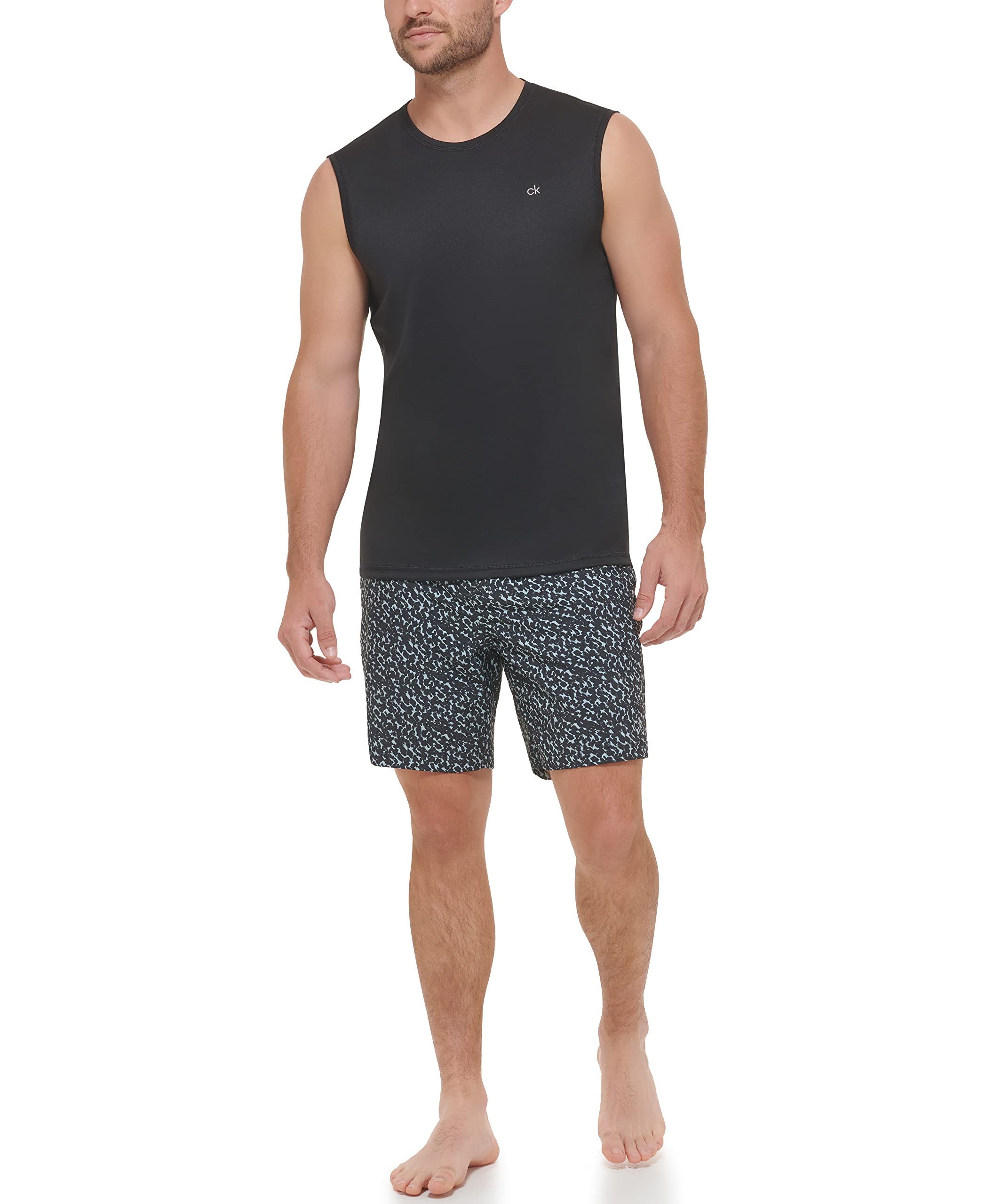 Calvin Klein Men's Standard UPF 40+ Sleeveless Quick Dry Swim Shirt