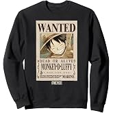 One Piece Anime Monkey D. Luffy Wanted Poster Sweatshirt