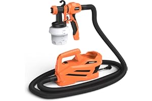 TDAGRO Paint Sprayer with 6.5ft Air Hose&4 Nozzles,HVLP Spray Paint Gun, Stationary 800W high efficency Air Compressor,Fine Finishing,3 Patterns Optional Spray Gun for House,Cabinets,Fence,Walls,Ceiling