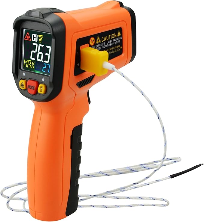 Non Contact Infrared Thermometer w/KType Thermocouple & UV
