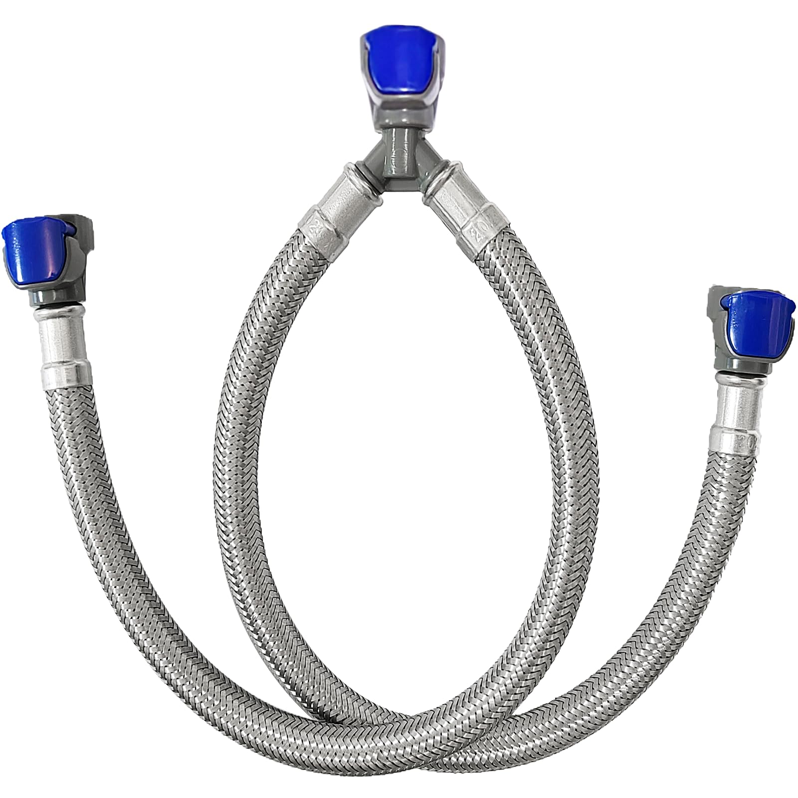 Photo 1 of HOMYEP Quick Connect Faucet Water Supply Lines, 12 Inch, Widespread Bathroom Sink Faucets Replacement Fast Lock Pipe Hose, V-Shape
