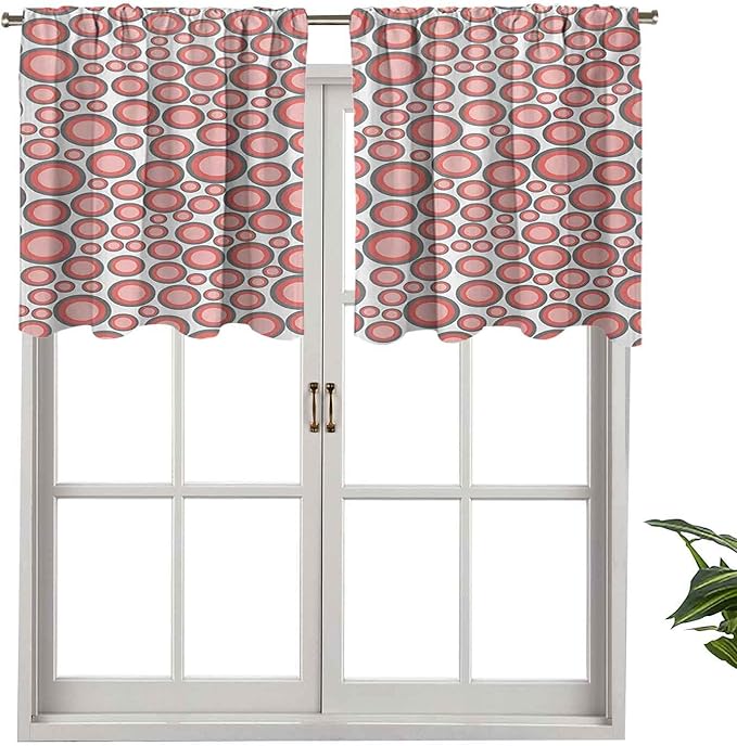 Hiiiman Cenefa de cortina de ventana moderna con patrón abstracto con