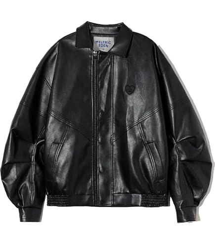 Aelfric Eden Womens Faux Leather Jacket Y2k Motorcycle Bomber