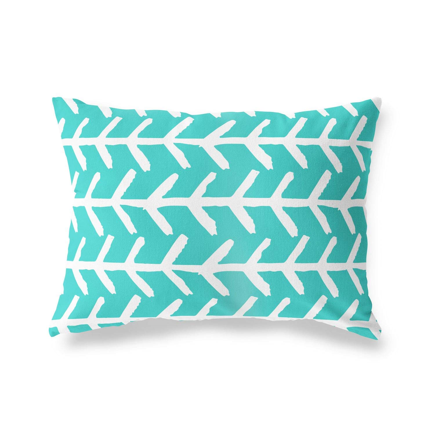 BonaMaison Decorative Cushion Cover, Turquoise-White Throw Pillow Covers, Home Decorative Pillowcases for Livingroom, Sofa, Bedroom, Size: 45X60 Cm - Designed and Manufactured in Turkey