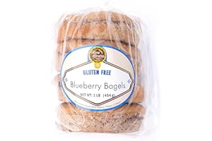 NEW GRAINS GLUTEN-FREE BAKERY New Grains Artisan Bagels Blueberry 16oz | Gluten Free Bagels with Texture of The Soft Bagels | Light & Fluffy Bread for Toasted with Combination of Fruits, Spreads, or Sandwich Fillings | 2 Pack