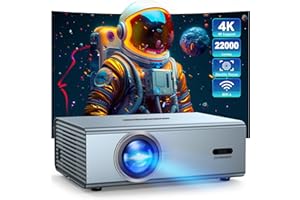 [Electric Focus]4K Projector with WiFi6 and Bluetooth 5.3, 22000L Outside Video Movie Projectors, OWNKNEW Outdoor Gaming Projector, Support Auto Keystone Correction for Phone/TV/iPhone/HDMI/USB