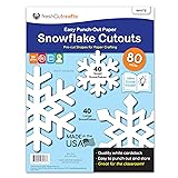 80 Pieces Snowflake Paper Cutouts with IDEA