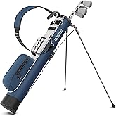 Findway Golf Stand Bag, Small Golf Bag for The Driving Range, Par 3 and Executive Courses, Lightweight Golf Club Carry Bag with Ball Holder and Pockets for Men Women