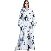 Capecage Blanket Hoodie, Long Hooded Blanket Sweatshirt as Birthday Gifts for Women Men, Long Wearable Blanket for Women Men.