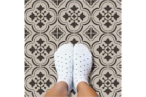 CUTTING EDGE STENCILS Santa Ana Tile Stencil - Cement Tile Stencils - DIY Portuguese Tiles - Reusable Stencils for Home Decor (Small Tile Stencil Size 6x6)