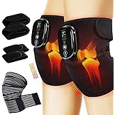 Cordless Knee Heating Pad, 3 in 1 Elbow & Shoulder for Arthritis Pain Relief, Rechargeable Heated Knee Brace with 3 Heat Levels and 3 Massages, Electric Supports Wraps for Joint, Gifts for Men Women