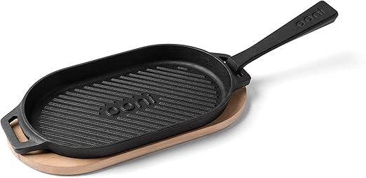 Sarten hierro fundido Ooni: sarten parrilla de 31cm para horno ...