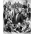 YIOITTIO 5D African American President-Obama Full Round Diamond Painting Cross Stitch Kits Art Portrait 3D Paint by Diamonds-12x16 inch