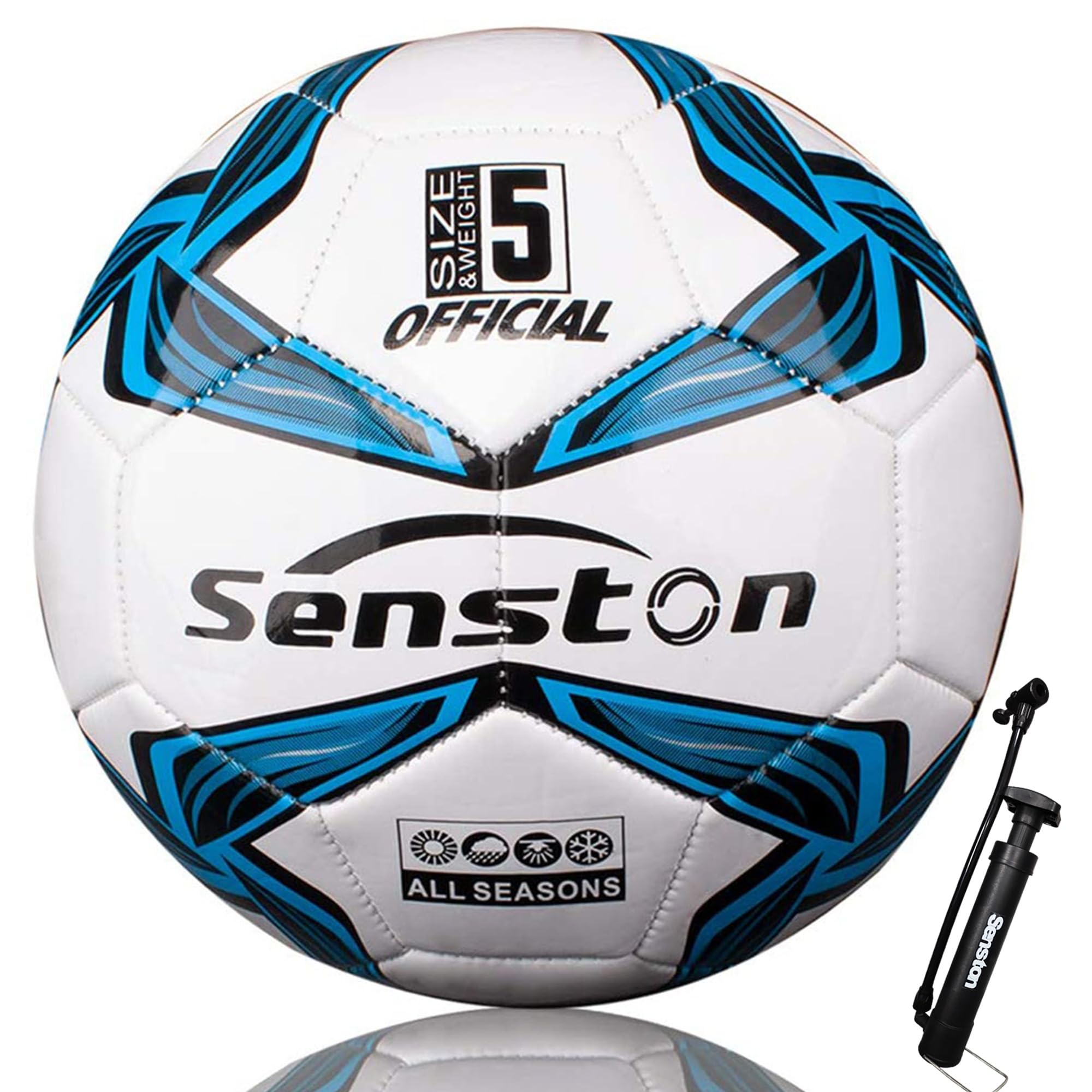 Senston Football Training Ball Size 5 Official Match Footballs Soccer Ball Futsal