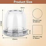 Euqvunn 18pcs Chair Leg Floor Protectors 14-20mm Clear Felt Pads view 7