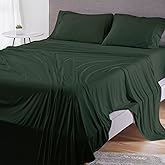 Bedgear Dri-Tec Sheet Set – Moisture Wicking Technology, Breathable, Cooling Sheets – Flat Sheet, Fitted Sheet, Pillowcases – All Mattress Types, Bedding Dorm Essentials, King/Cal King, Forest Green