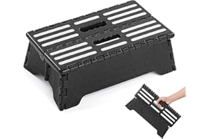 Fanwer 5 inch Portable Folding Step Stool - Safe & Stable, Foldable Stepping Stool for Car, Kitchen, Bathroom, Bedroom, Step 