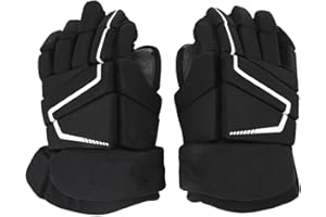 Ice Hockey Gloves, Long Lasting Comfortable Breathable Outdoor Roller Street Hockey Gloves Enhanced Handling and Control Fiel