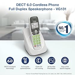VTech Cordless Phone with DECT 6.0, Full-Duplex