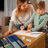 Cozii 72Pcs Sketching Kit Set with Sketchbook Carry Case Pro Art Supplies view 7
