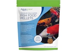 Aquascape Premium Cold Water Fish Food Pellets for Small to Medium Pond Fish, Medium Pellet, 1.1 Pounds, 98870
