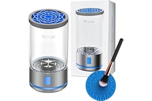 EITABEL Makeup Brush Cleaner Machine, 2 in 1 Makeup Brush Cleanser & Washer, 7000 RPM High-Speed Deep Cleaning, Portable Automatic Cosmetic Brush Cleaner for Foundation Brush Sponge, Blue