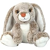 okegztoa Bunny Stuffed Animal Rabbit Plush Toy Cute Big Feet Sitting Plushie Easter Basket Stuffers Gifts for Kids Girls Boys Comfort Companion Cuddle Buddy Huggable Doll Weighted Feel 8 Inch 7.1 oz