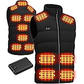 QLWY-MQL Men Heated Vest for Hunting: Lightweight Heated Vest - Winter Warm USB Heating Jacket with Battery Pack for Hiking
