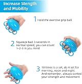 Fanwer Hand Exercise Ball Grip Strengthener Finger Therapy Ball Stress Relief view 5