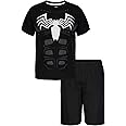 Marvel Avengers Captain America Iron Man Venom Hulk Cosplay Athletic T-Shirt and Shorts Outfit Set Toddler to Little Kid