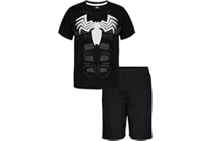Marvel Avengers Captain America Iron Man Venom Hulk Cosplay Athletic T-Shirt and Shorts Outfit Set Toddler to Little Kid