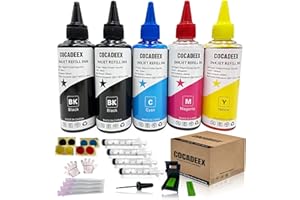 COCADEEX Ink Refill Kit Compatible with 67 and 67XL Ink Cartridges,Work with Envy 6020 6052 6055 6058 6075 Pro 6452 Pro 6455 