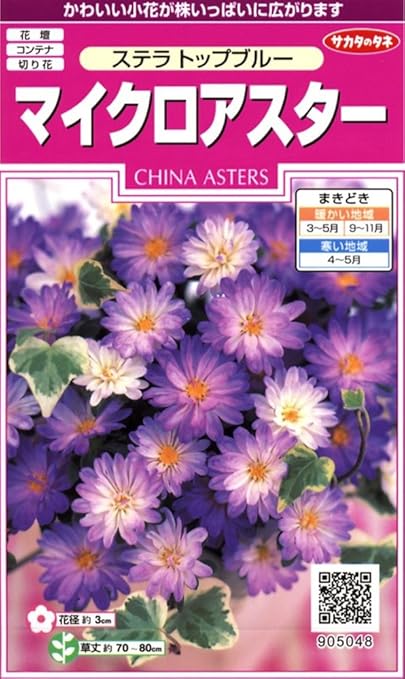Amazon サカタのタネ 実咲花5048 マイクロアスターステラ トップブルー 花