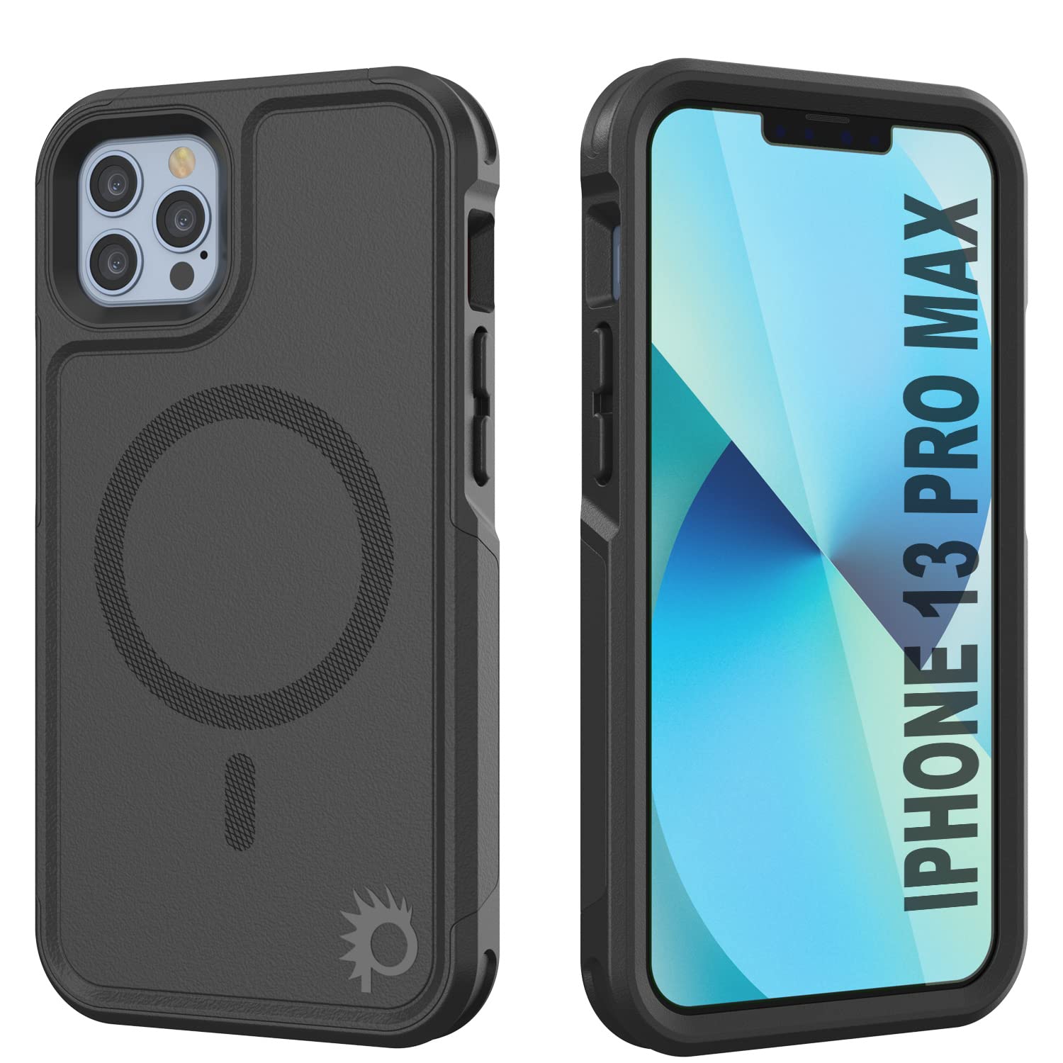 PunkCase for iPhone 13 Pro Max Case [Spartan 2.0] Clear Rugged Heavy Duty Cover W/Tempered Glass Screen Protector | Ultra Slim 360 Full Body Protection for iPhone 13 Pro Max (2021) (6.7") [Black]