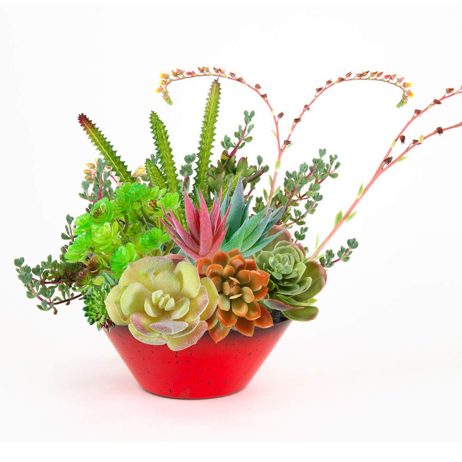 Beaspire Artificial Fake Succulent Plants 9 PCS Fake Plants Unpotted Faux Succulent Assorted for Indoor or Outdoor Decor, Office and Garden Arrangements Decoration