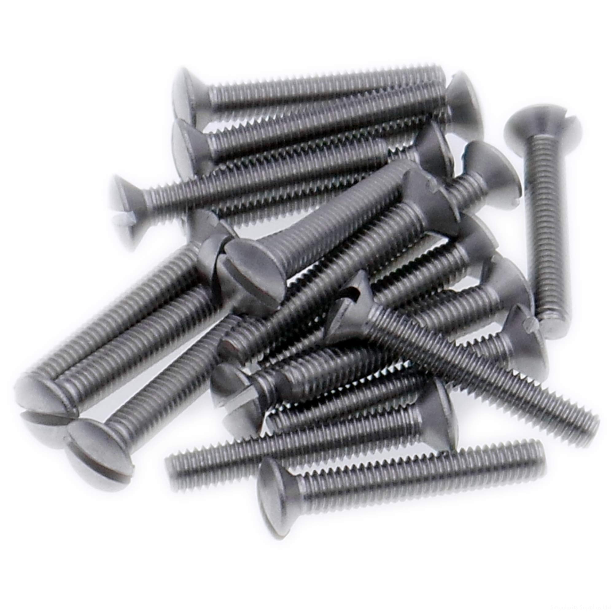 M4 (4mm x 6mm) Slot Raised Countersunk Machine Screw (Bolt) - Stainless Steel (A2) (Pack of 20) — image 1