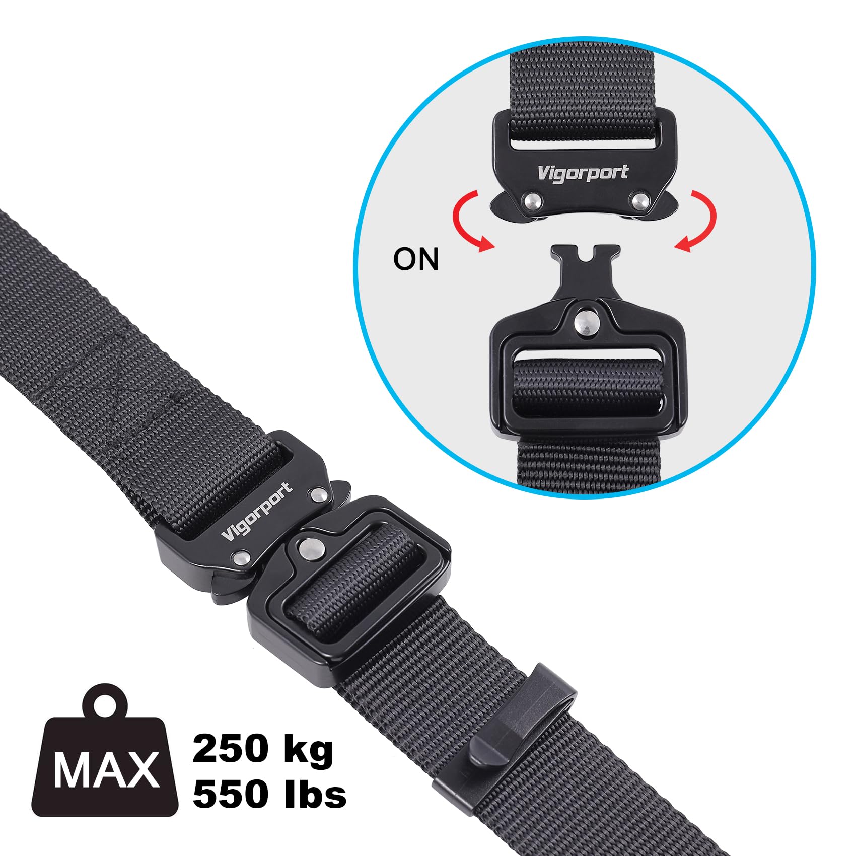 Vigorport Vigorport Luggage Straps, Straps for Suitcase, Add A Bag Adjustable Attachment Accessories for Connect Your 3 Luggage Together(1.25'' Width M Size)