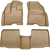 Husky Liners Weatherbeater Floor Mats | Fits 2010 - 2019 Ford Taurus | Front & 2nd Row, 3-pc Tan - 98703